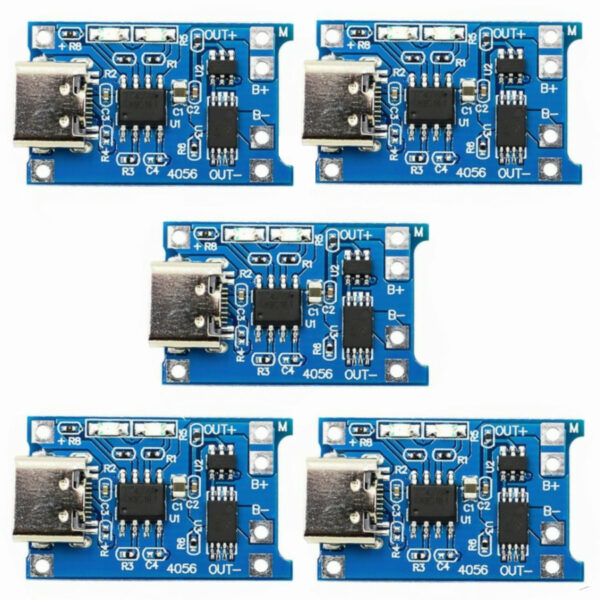خرید و فروش  ماژول شارژر باتری مدل TP- 4056 Micro USB TypeC بسته 5 عددی مناسب برای انواع pcb