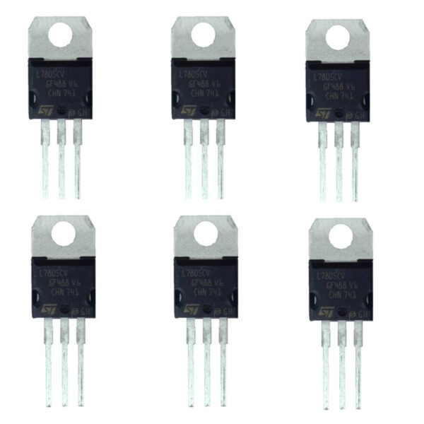 خرید و فروش  رگولاتور ولتاژ اس تی
 مدل 7805 بسته 6 عددی مناسب برای انواع pcb